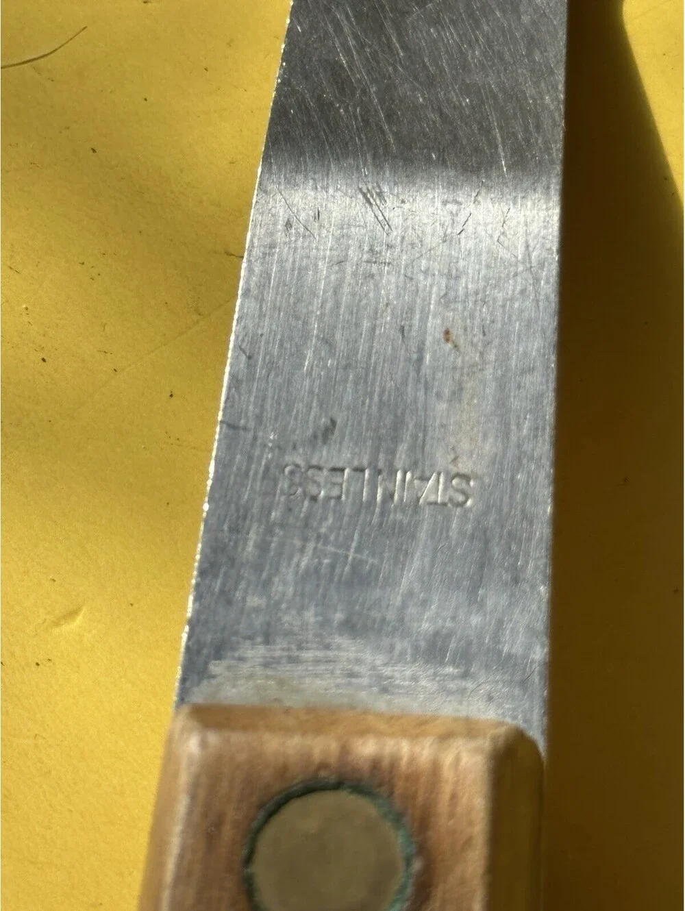 Vintage Stainless Spatula & Serving Fork with Wooden Handles 13